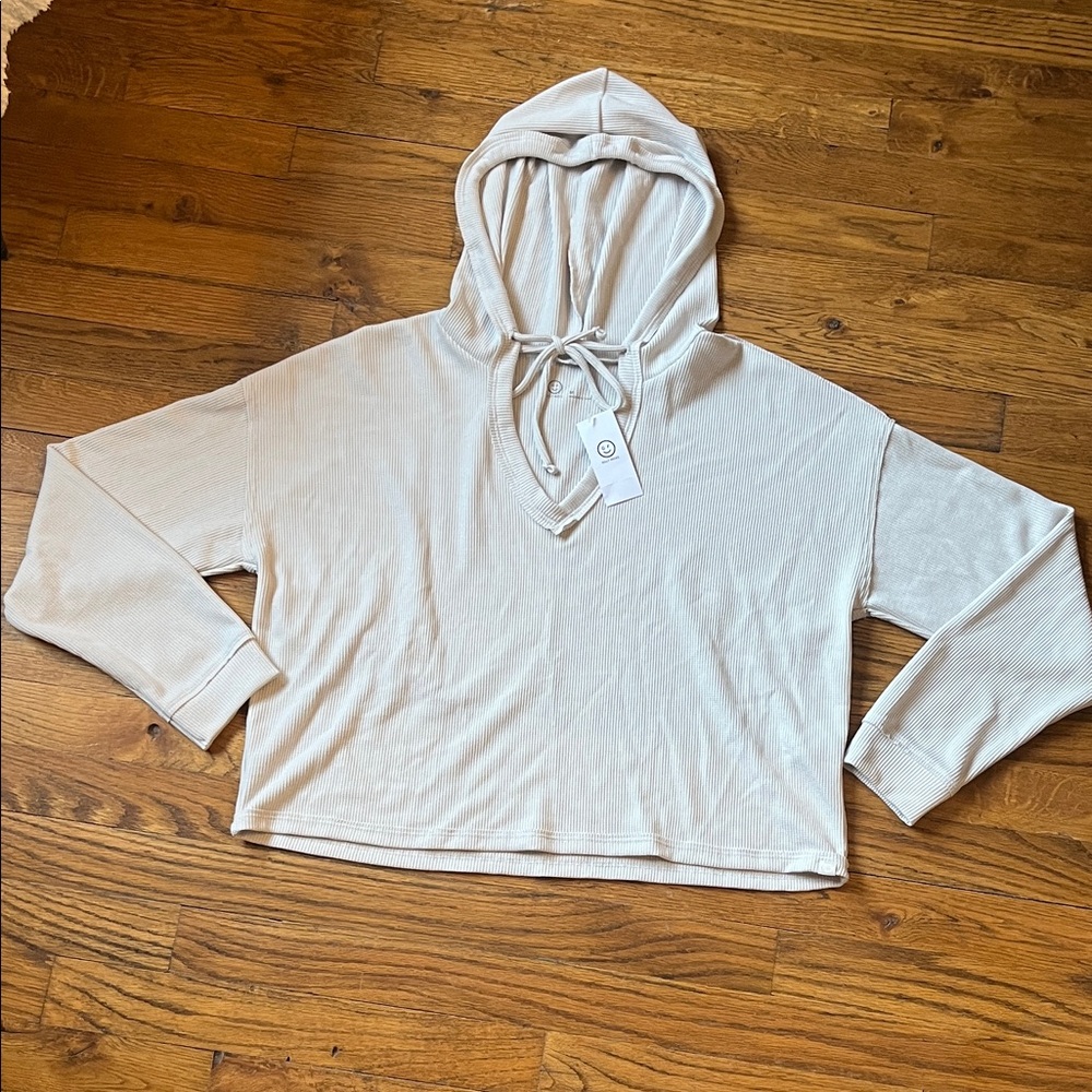 Beige Hooded Sweater